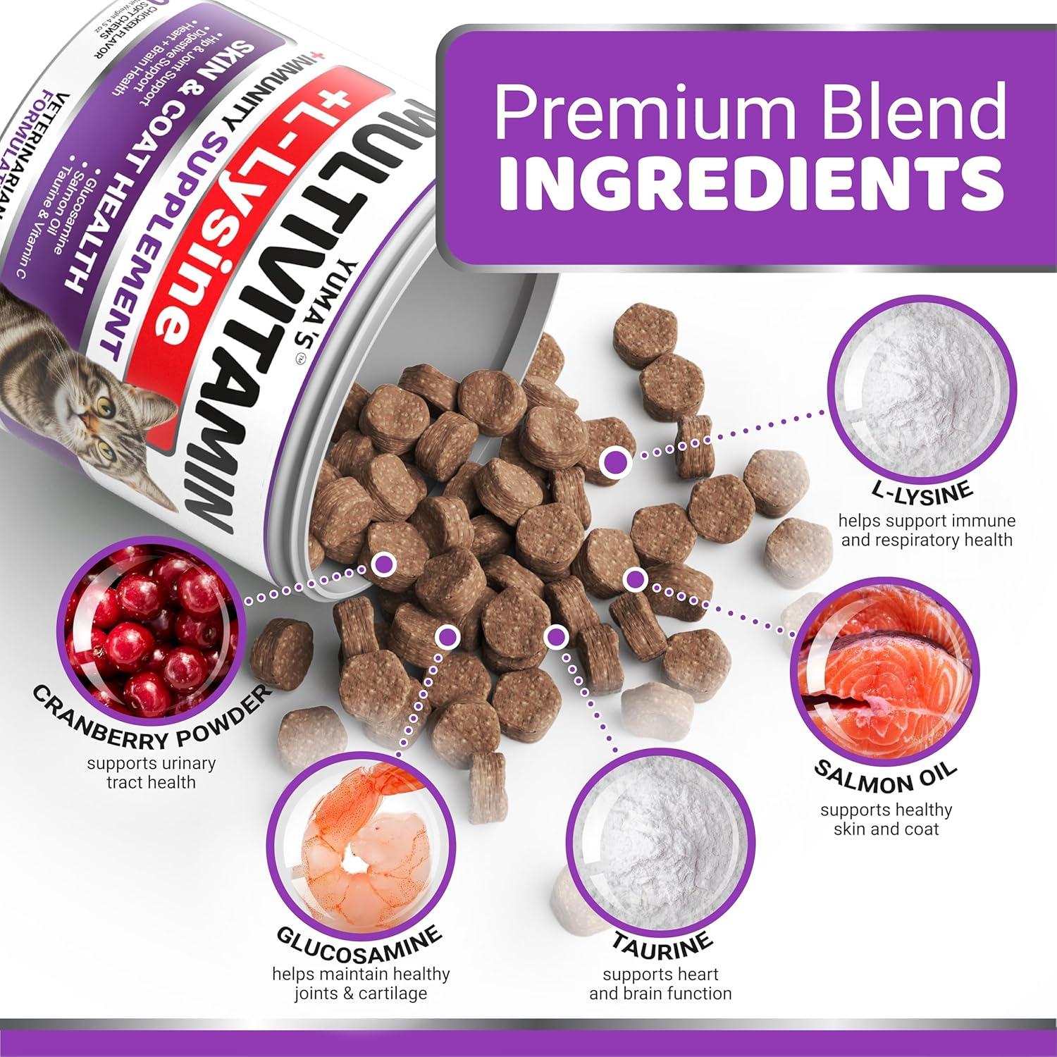 image:imageDog Multivitamin Chewable with Glucosamine Dog Vitamins and Supplements 170 Treats Senior amp Puppy Multivitamin for Dogs Hip amp Joint Support Immune Health Skin Heart Digestion ProbioticsCat Multivitamin