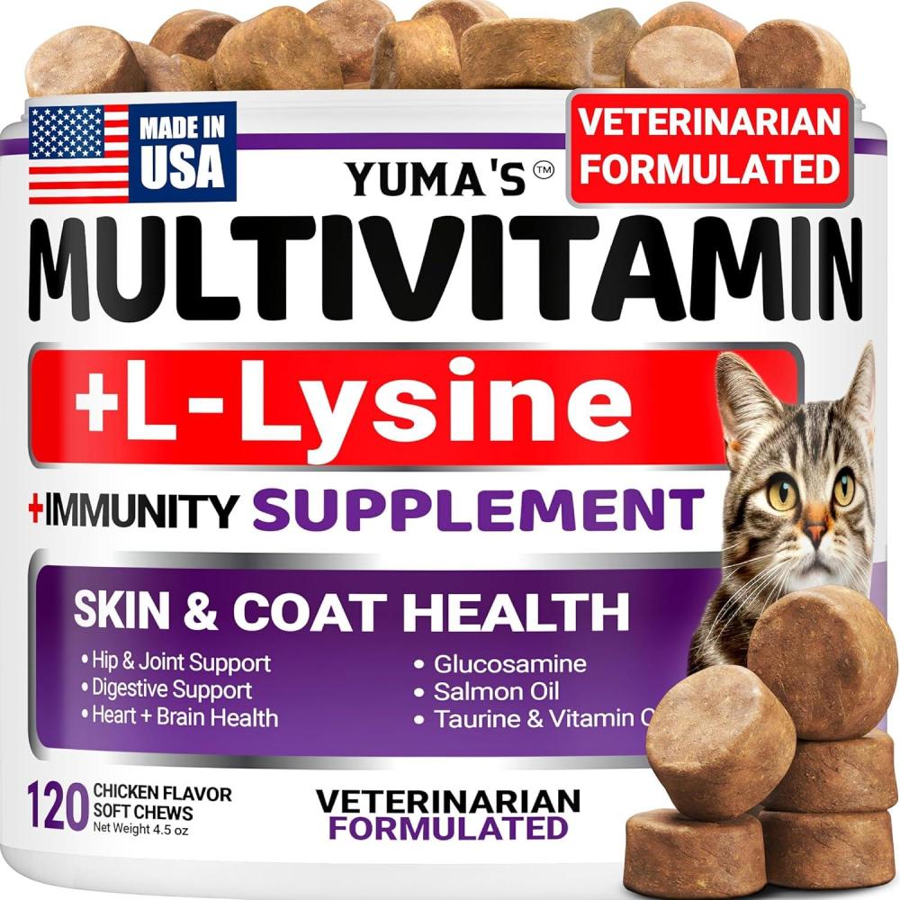 image:imageDog Multivitamin Chewable with Glucosamine Dog Vitamins and Supplements 170 Treats Senior amp Puppy Multivitamin for Dogs Hip amp Joint Support Immune Health Skin Heart Digestion ProbioticsCat Multivitamin