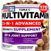 image:imageDog Multivitamin Chewable with Glucosamine  Dog Vitamins and Supplements  170 Treats  Senior amp Puppy Multivitamin for Dogs  Hip amp Joint Support  Immune Health Skin Heart Digestion ProbioticsMultivitamin