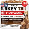 image:imageDog Multivitamin Chewable with Glucosamine  Dog Vitamins and Supplements  170 Treats  Senior amp Puppy Multivitamin for Dogs  Hip amp Joint Support  Immune Health Skin Heart Digestion ProbioticsMultivitamin Mushroom Complex
