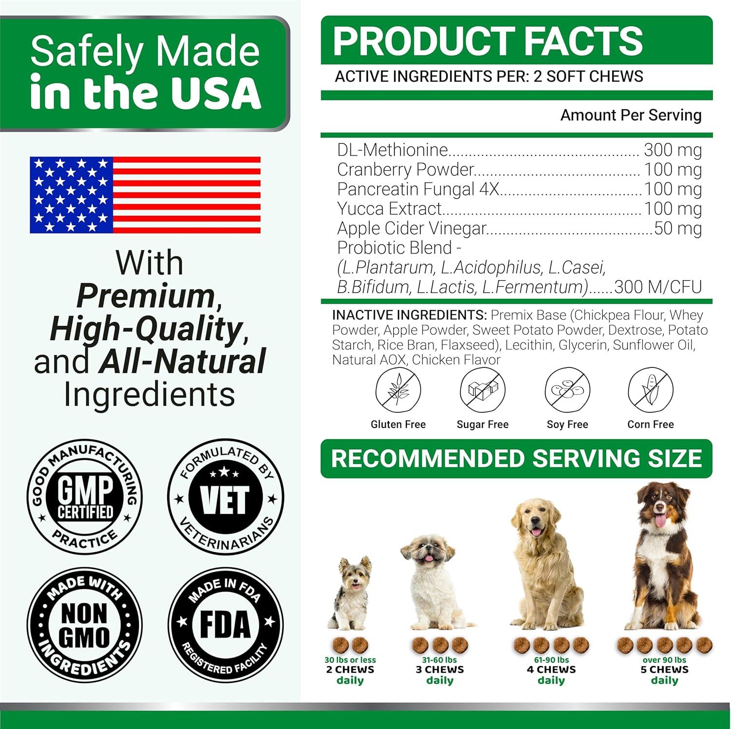 image:imageProbiotics for Dogs and Digestive Enzymes 170 Dog Probiotics Chews Dog Probiotic Anti Diarrhea Upset Stomach amp Gas Relief Constipation Canine Prebiotic Pet Fiber Supplement Gut HealthGreen Lawn Probiotic