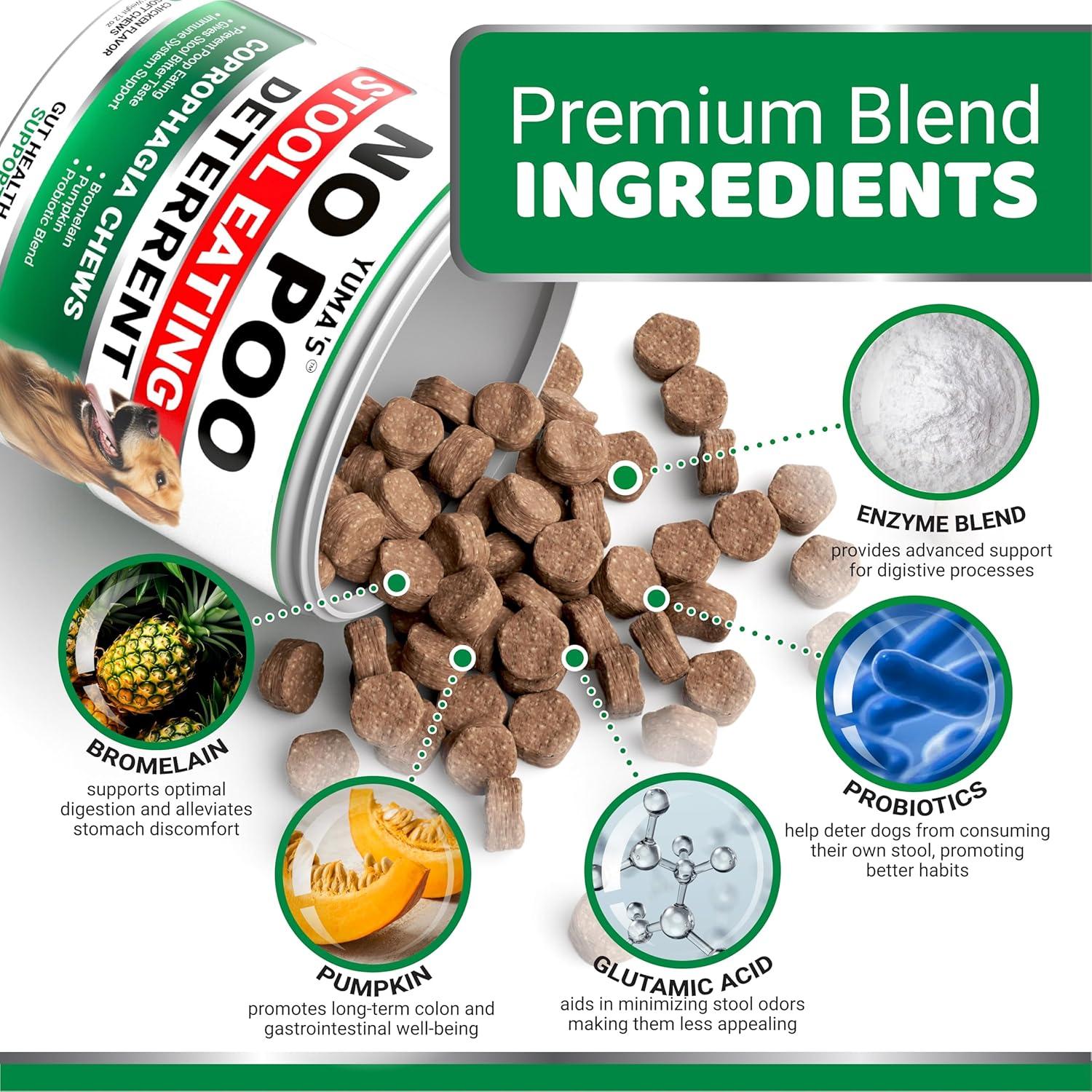 image:imageProbiotics for Dogs and Digestive Enzymes 170 Dog Probiotics Chews Dog Probiotic Anti Diarrhea Upset Stomach amp Gas Relief Constipation Canine Prebiotic Pet Fiber Supplement Gut HealthNo Poo Probiotic Chews