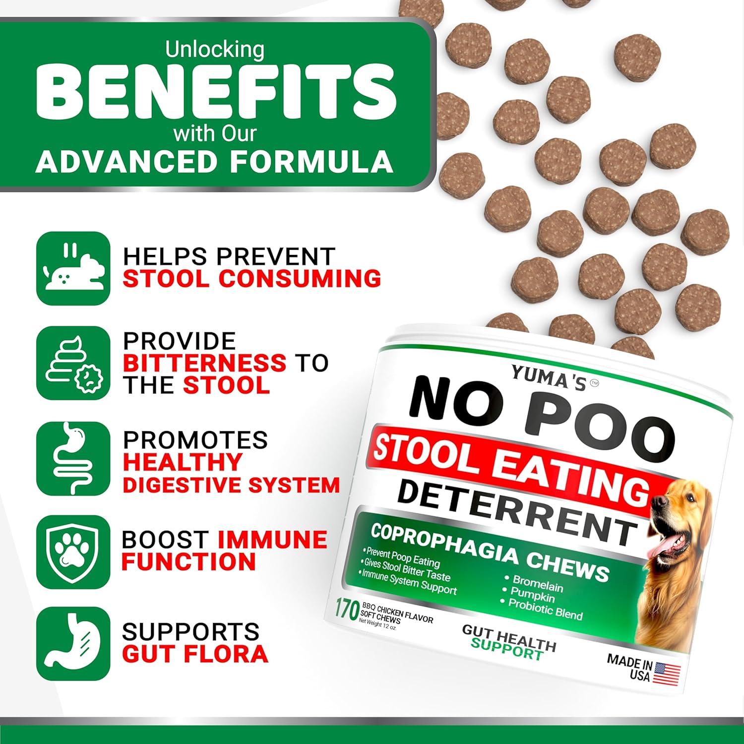 image:imageProbiotics for Dogs and Digestive Enzymes 170 Dog Probiotics Chews Dog Probiotic Anti Diarrhea Upset Stomach amp Gas Relief Constipation Canine Prebiotic Pet Fiber Supplement Gut HealthNo Poo Probiotic Chews