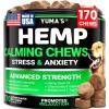 image:imageHemp Calming Chews for Dogs  Advanced Dog Calming Chews  170 Chews  Anxiety Relief Treats  Separation Aid Barking Stress Relief Thunderstorms  Melatonin  Hemp Oil  Made in USA170 Chews