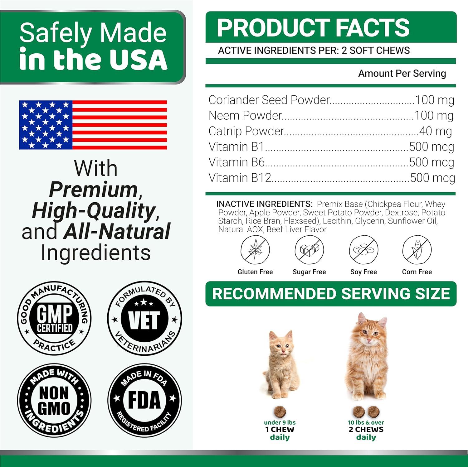 image:imageFlea and Tick Prevention for Dogs Chewables 170 Treats Natural Dog Flea and Tick Treatment Chewable Supplement Oral Pills All Breeds amp Ages Soft Chews Made in USA Chicken FlavorCats