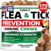 image:imageFlea and Tick Prevention for Dogs Chewables  170 Treats  Natural Dog Flea and Tick Treatment Chewable Supplement  Oral Pills  All Breeds amp Ages  Soft Chews  Made in USA  Chicken FlavorDogs